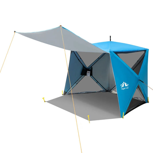 Night Cat Pop Up Beach Tent With Canopy And Footprint