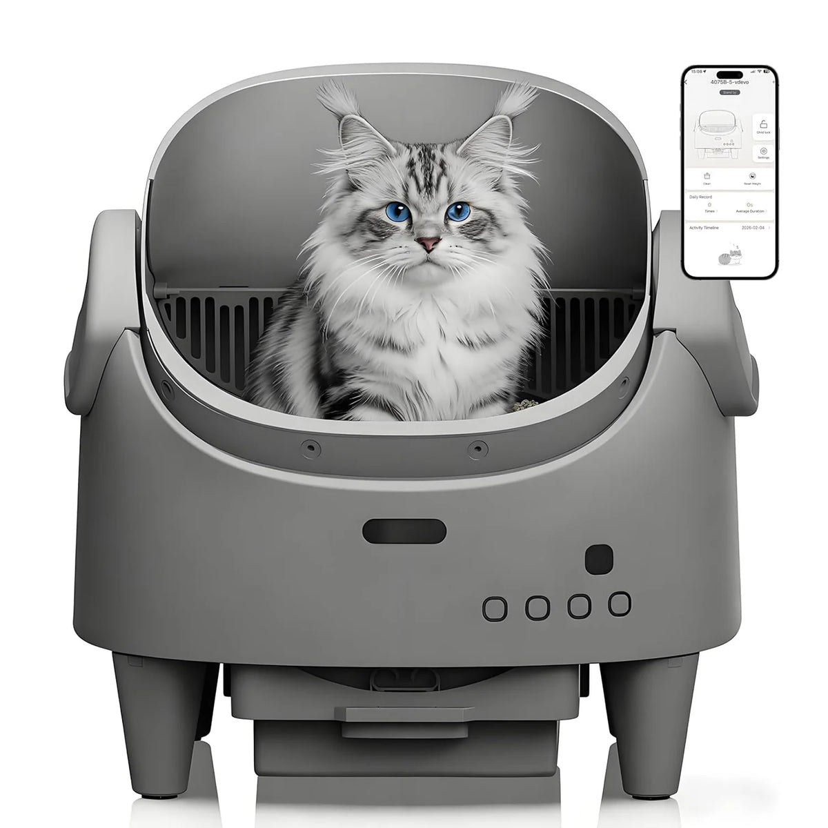 HiMISS Smart WiFi Self Cleaning Automatic Cat Litter Box