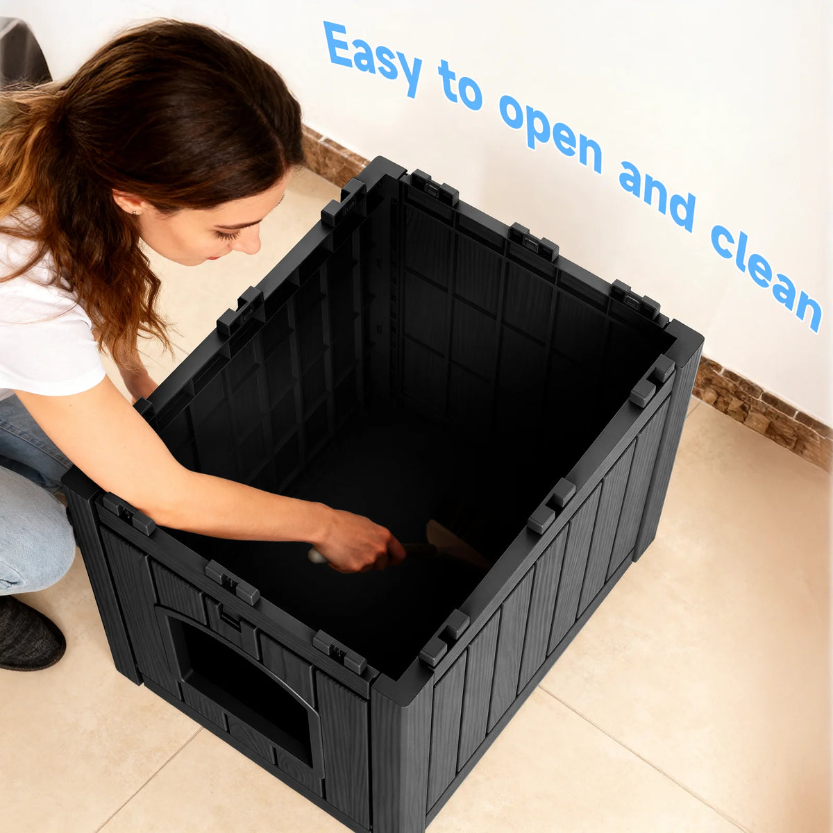 Waterproof Resin Pet House End Table For Cats And Dogs