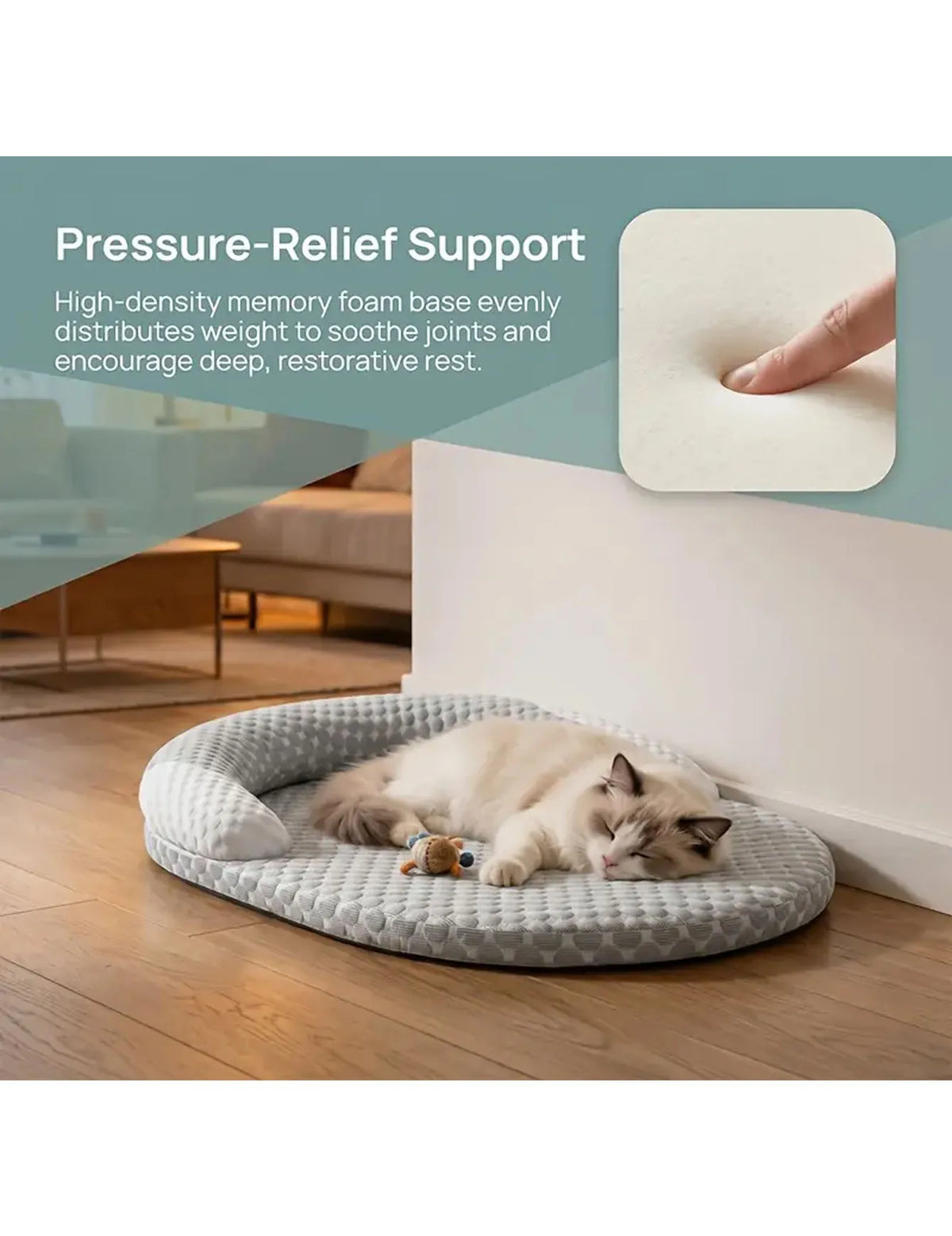 Machine Washable Dog Bed Pet Sofa With Removable Fiber Mat
