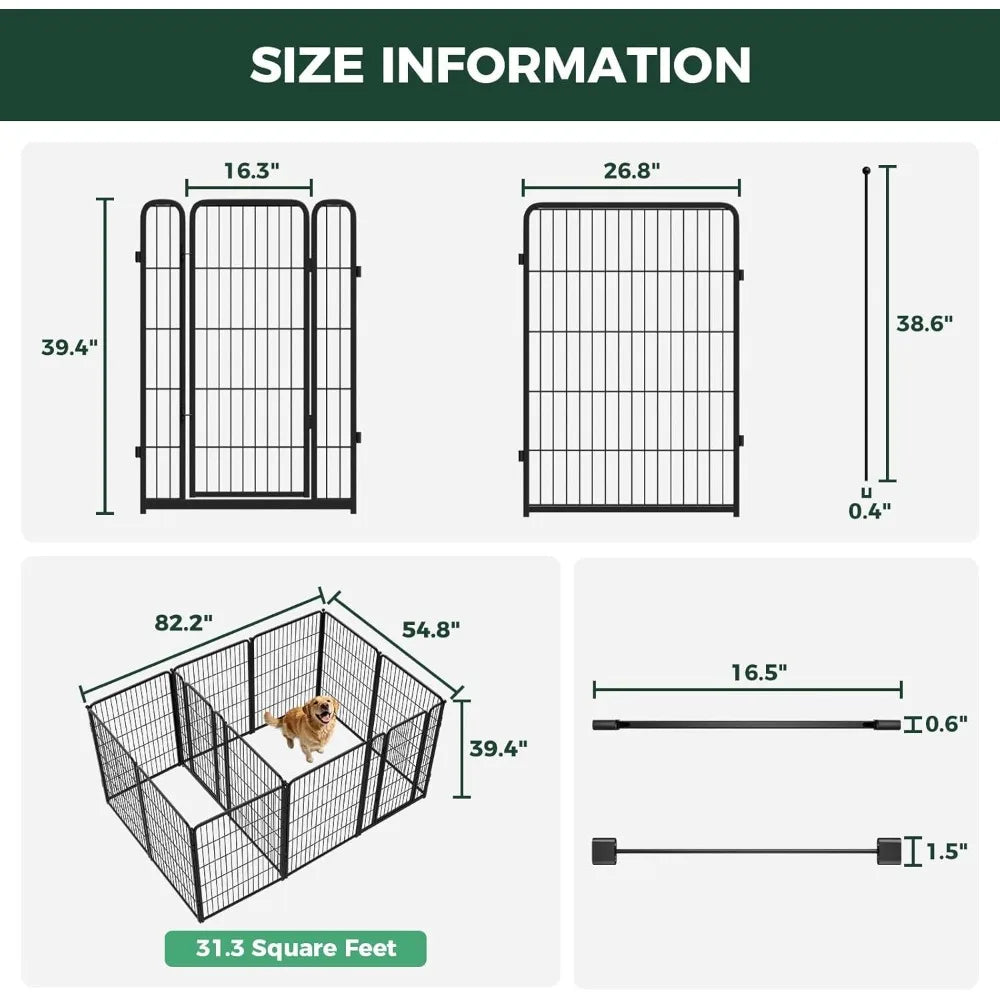 Homeplus Heavy Duty Indoor Dog Playpen With Connector Panels