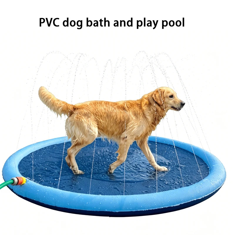 Foldable Outdoor Dog Splash Sprinkler Pad Water Cooling Mat