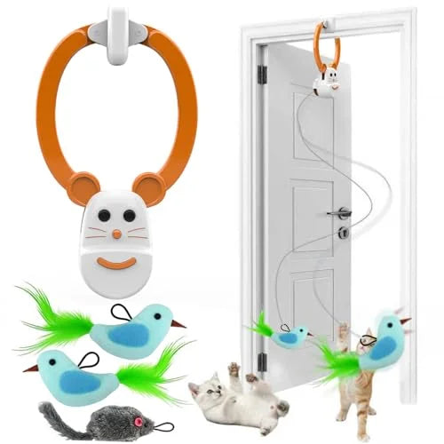 Interactive Cat Toys for Indoor Cats,  Rechargeable Durable Safe Hanging Cat Toy for Bored Kittens & Adult Cats
