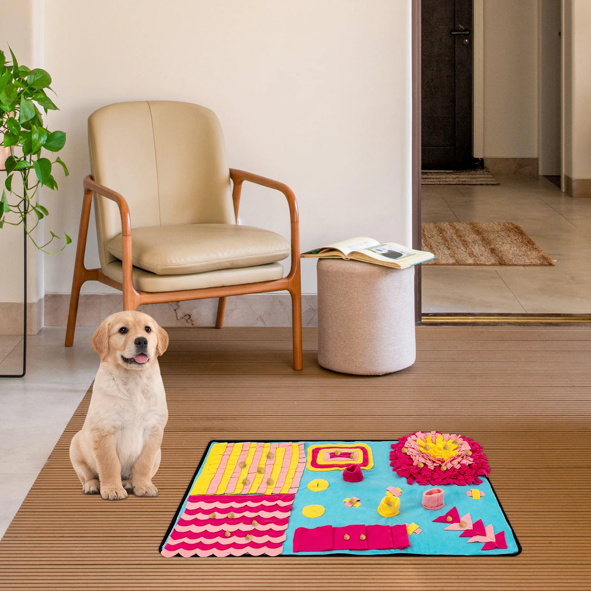 (Clearance Sale!) Fleece Sniffing Mat 70x105cm Pet Snuffle Mat Interactive Dog Puzzle Toy Snuffle Mat Feeding Mats with Hidden Treats