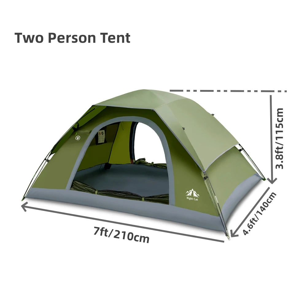 Night Cat Double Layer Waterproof Backpacking Camping Tent