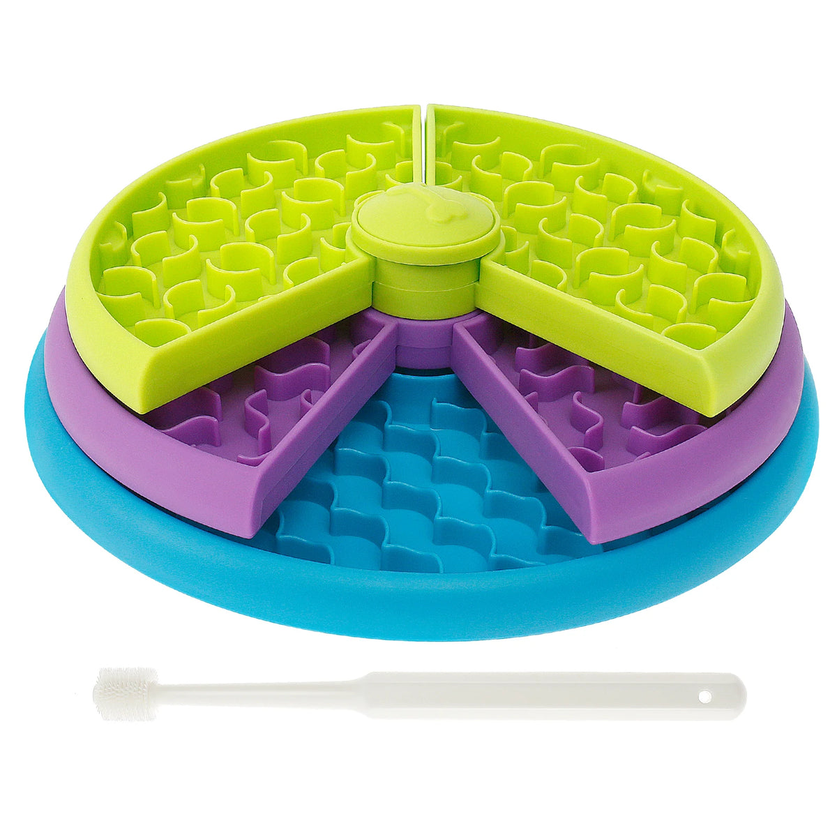 Puzzle Dog Slow Feeder Bowl with Toothbrush Set for Dogs