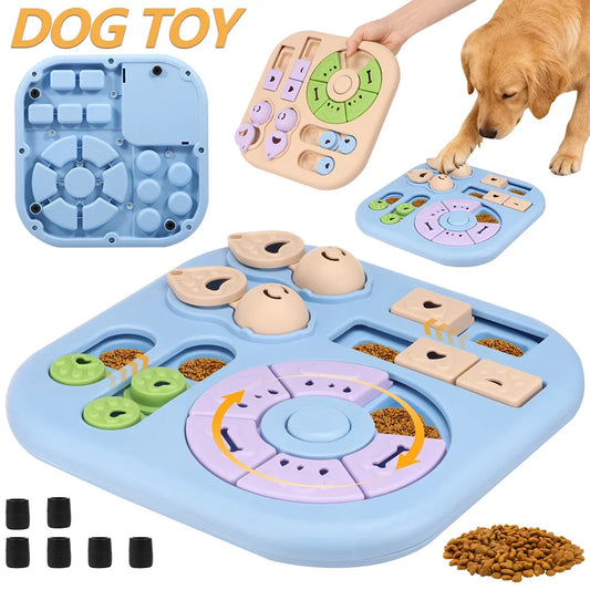 Interactive Dog Puzzle Toy Treat Dispensing Slow Feeder