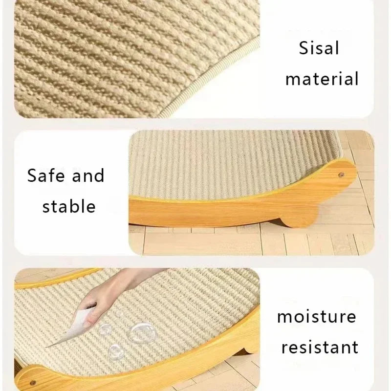 Detachable Wooden Cat Scratching Board And Cat Sleeping Bed
