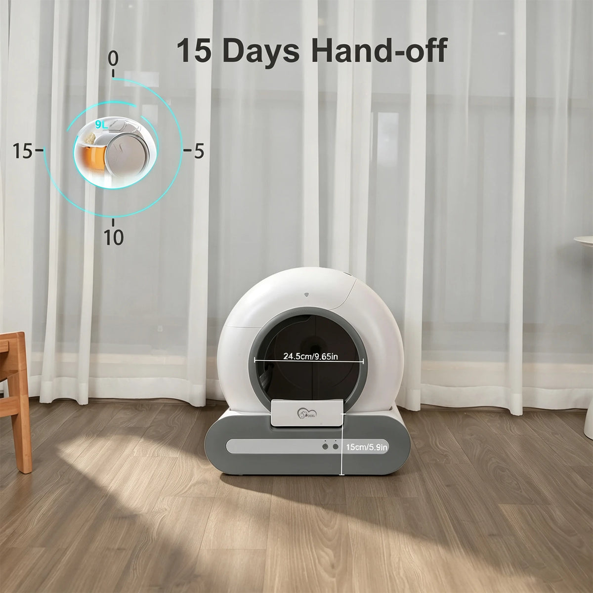 DOEL 2026 New Smart Self-Cleaning Cat Litter Box, 65L Large Space Automatic Cat Toilet, App Control, Only Support 2.4G WiFi, Compatible with Tofu and Mixed Cat Litter, Filter A Included Only, Suitable for Pet Lovers