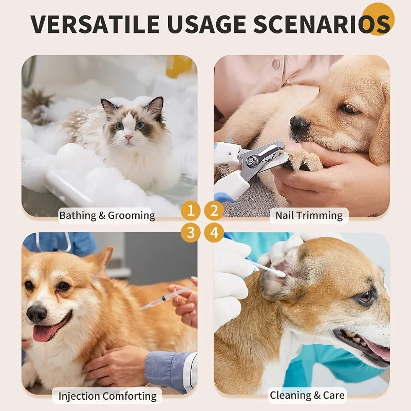 Pet Bathing Stand, Anti-Scratch Dog Cat Grooming Hammock, Small Pet Nail Clipping Holder Restraint Station for Dog Cat Bath
