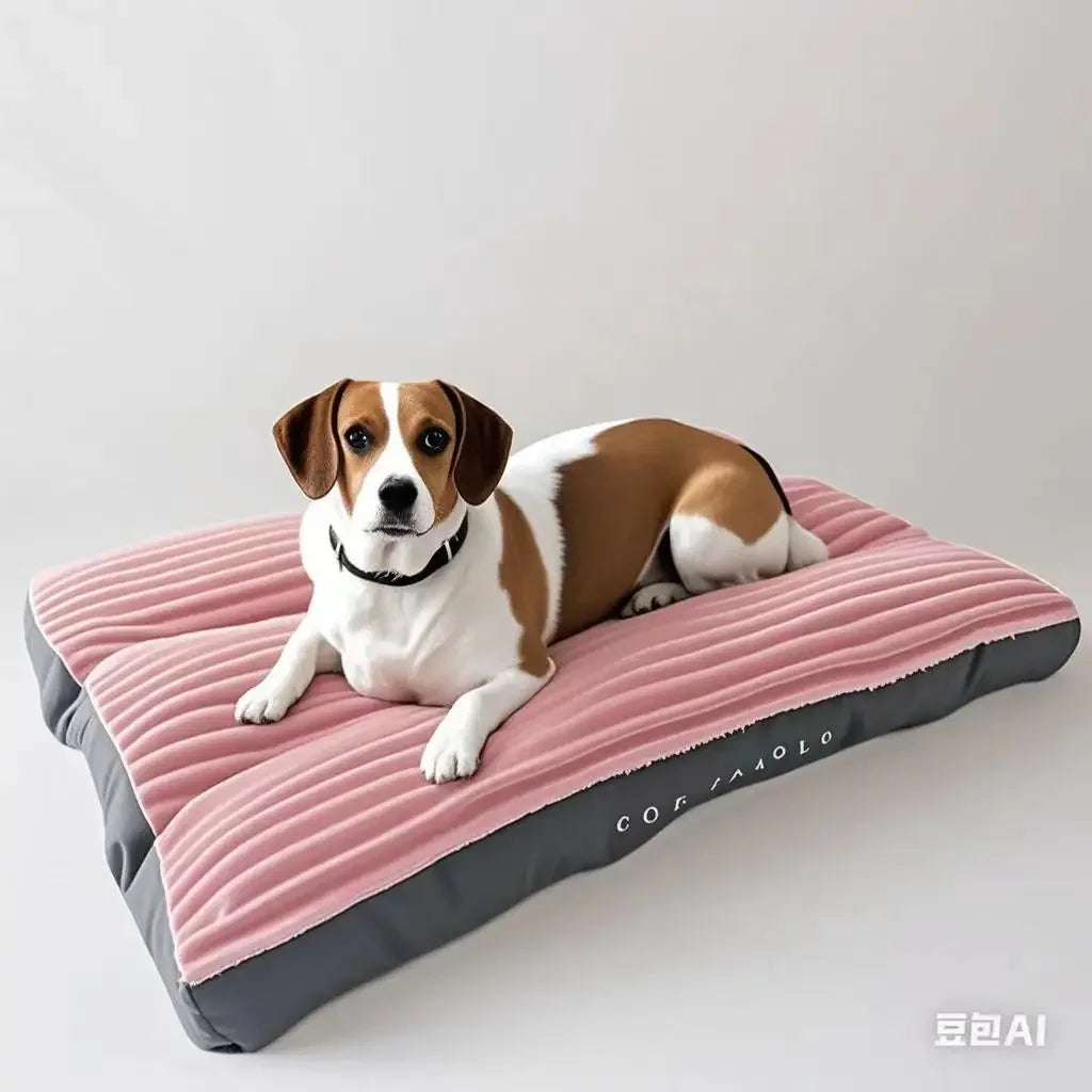 Cozy Corduroy Dog Couch Bed Pad for Large Pets Comfortable