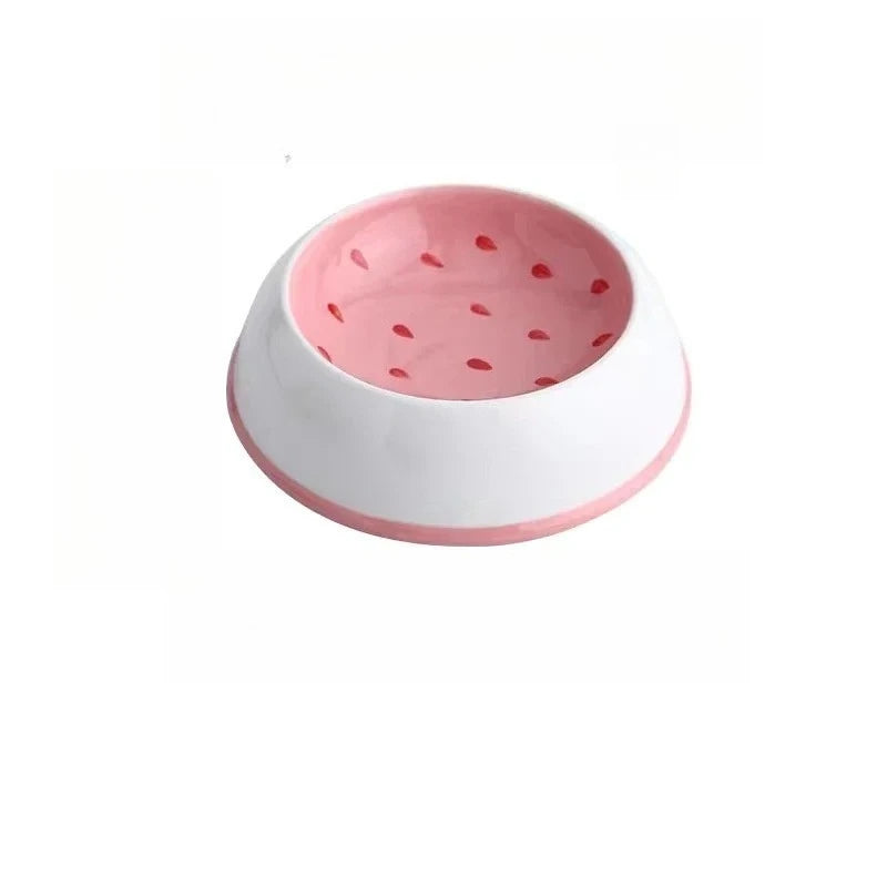 Fruit Shape Glass Slow Feeder Bowl for Cats and Dogs