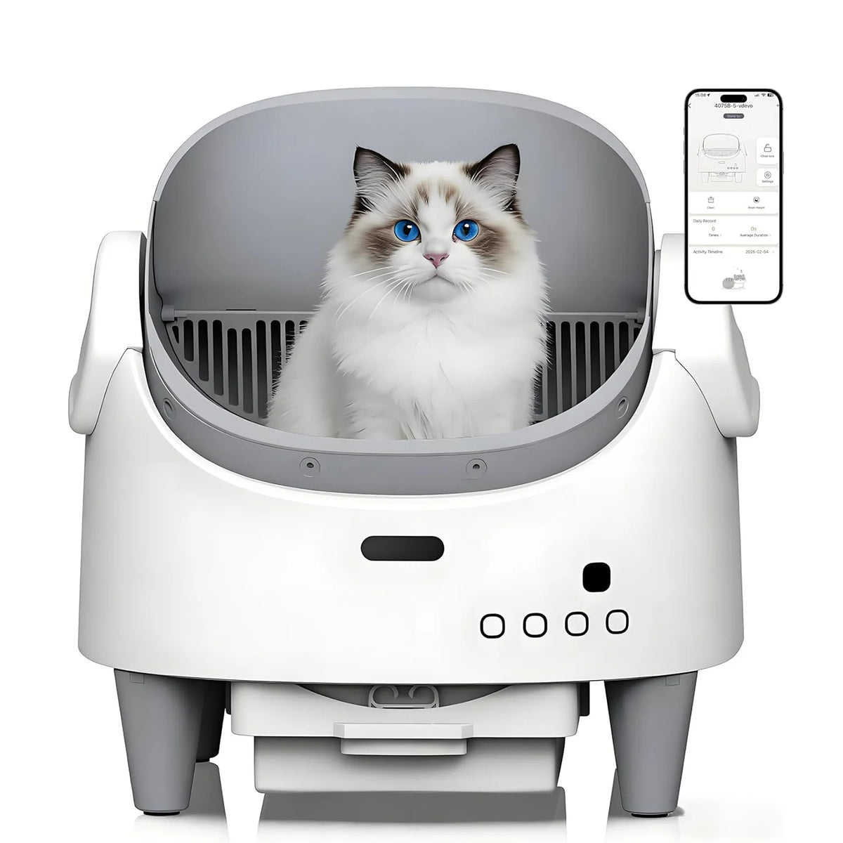 HiMISS Smart WiFi Self Cleaning Automatic Cat Litter Box