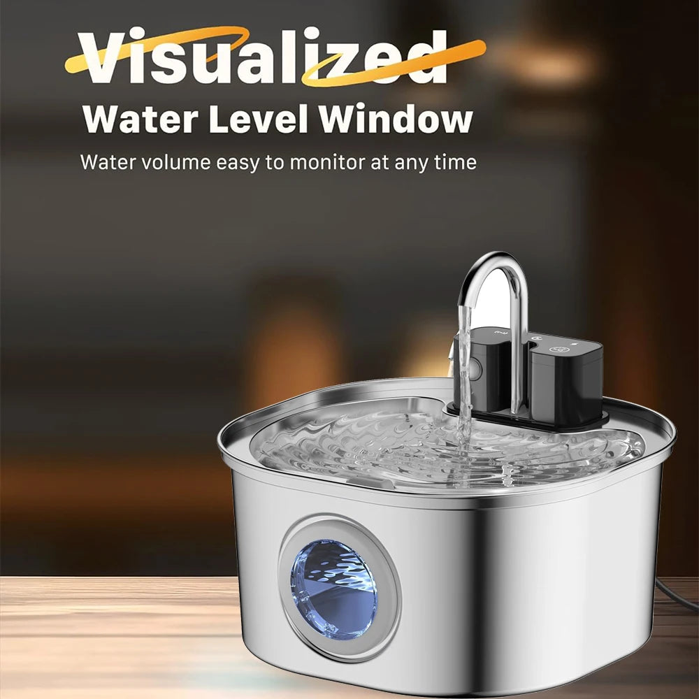 Automatic Wireless Charging Pet Water Fountain With Filter