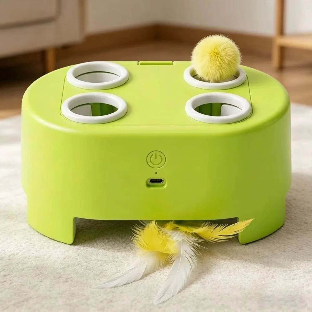 Interactive Cheese House Cat Toy With Scratch And Bite Resistance
