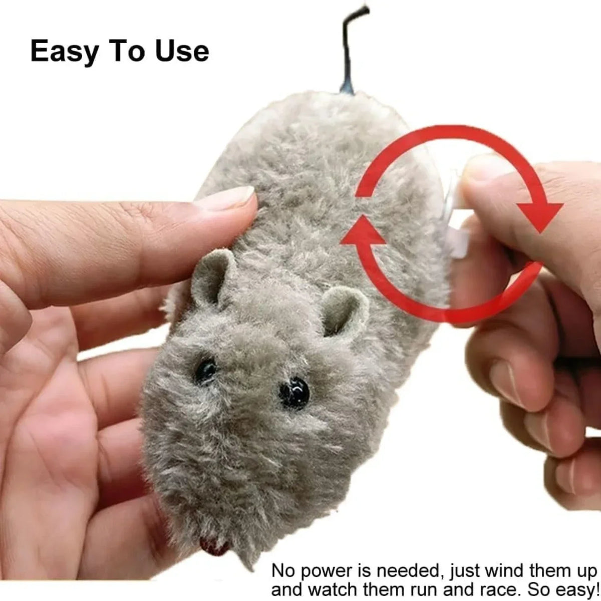 Automatic Battery Free Swinging Tail Interactive Pet Toy For Cats