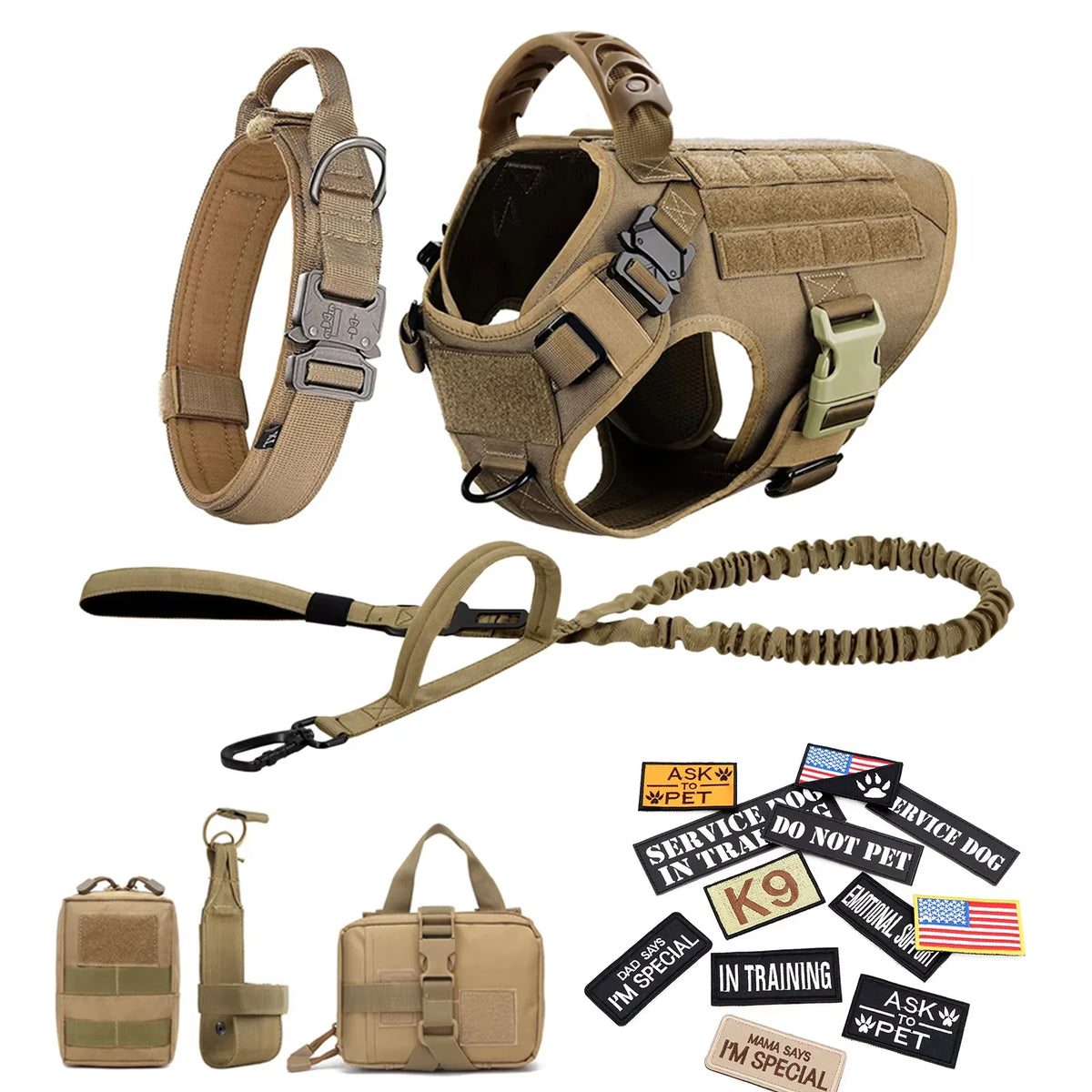 Petavel Tactical Dog Harness Vest With Secure Buckle For Training