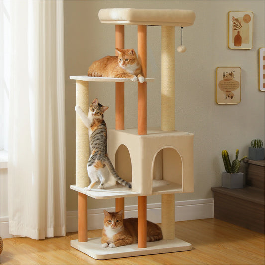 PAWZ Road Multi Tier Cat Tree With Sisal Scratching Posts