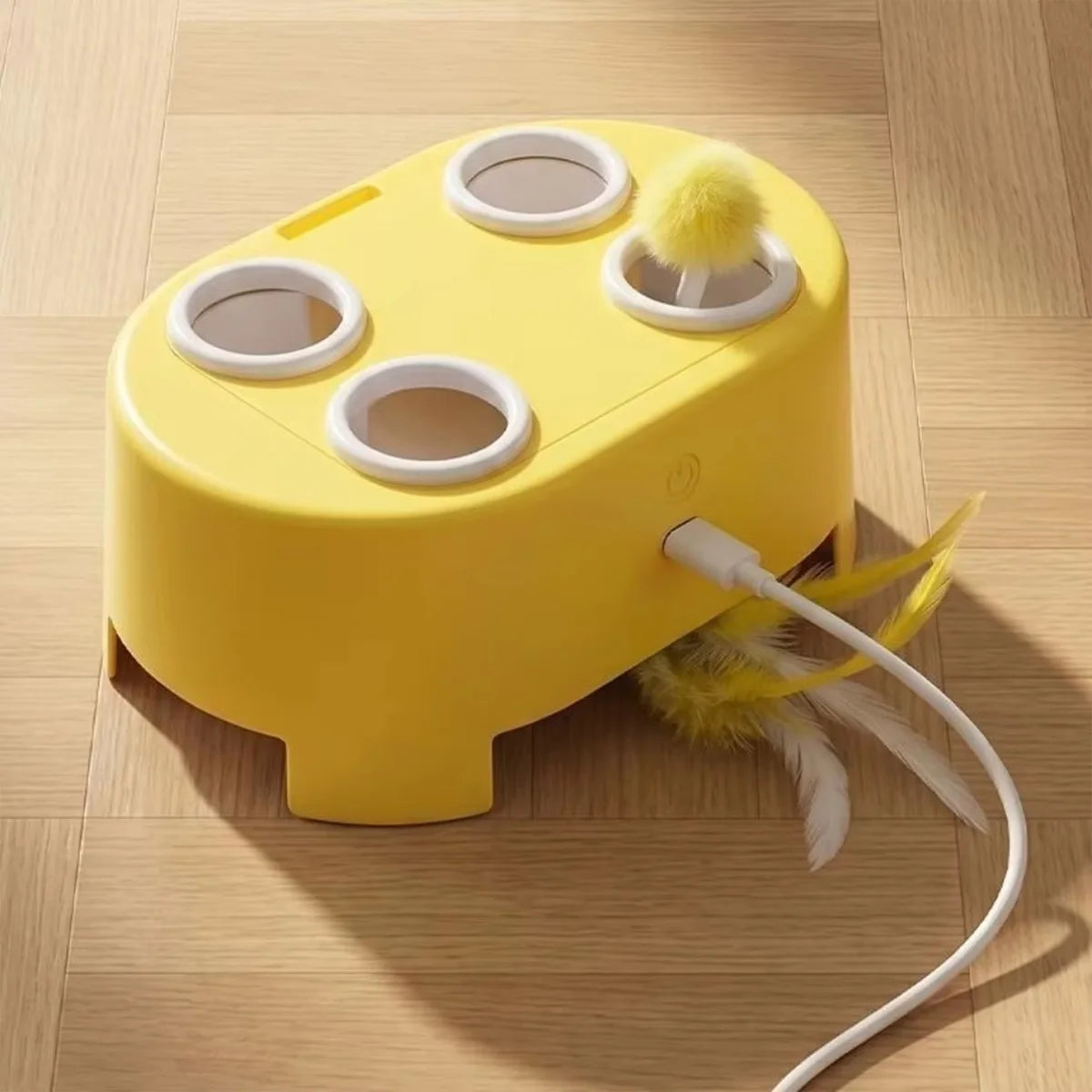 Interactive Cheese House Cat Toy With Scratch And Bite Resistance