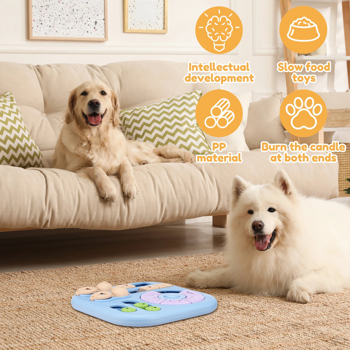 Dog Puzzle Toy Treat Dispenser Slow Feeder Non Slip Base