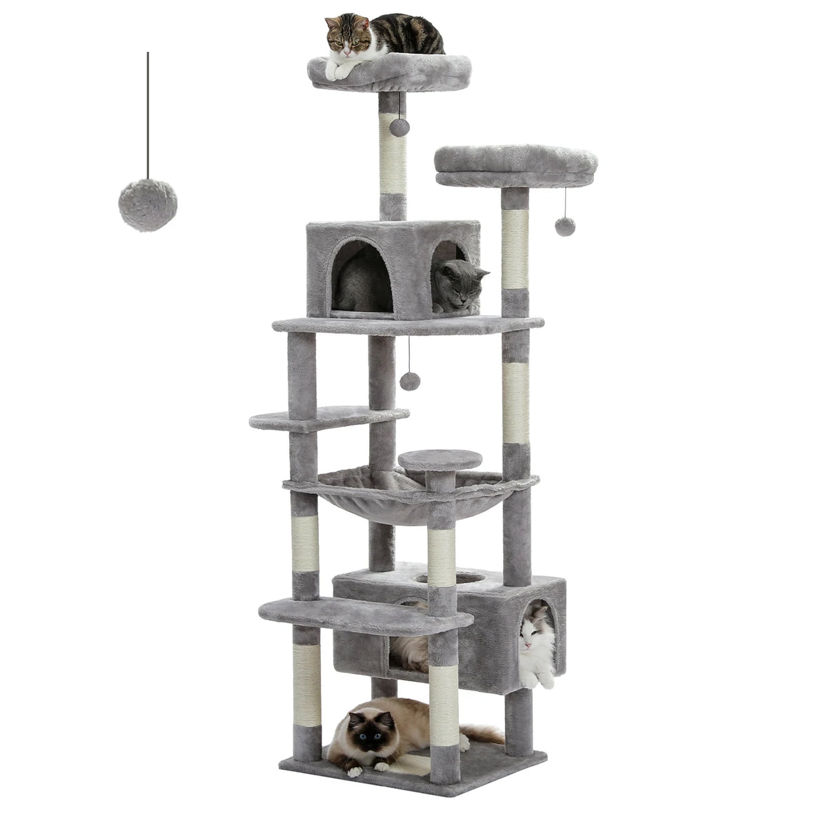 Pawz Road Cat Tree With Sisal Scratching Posts And Hammock