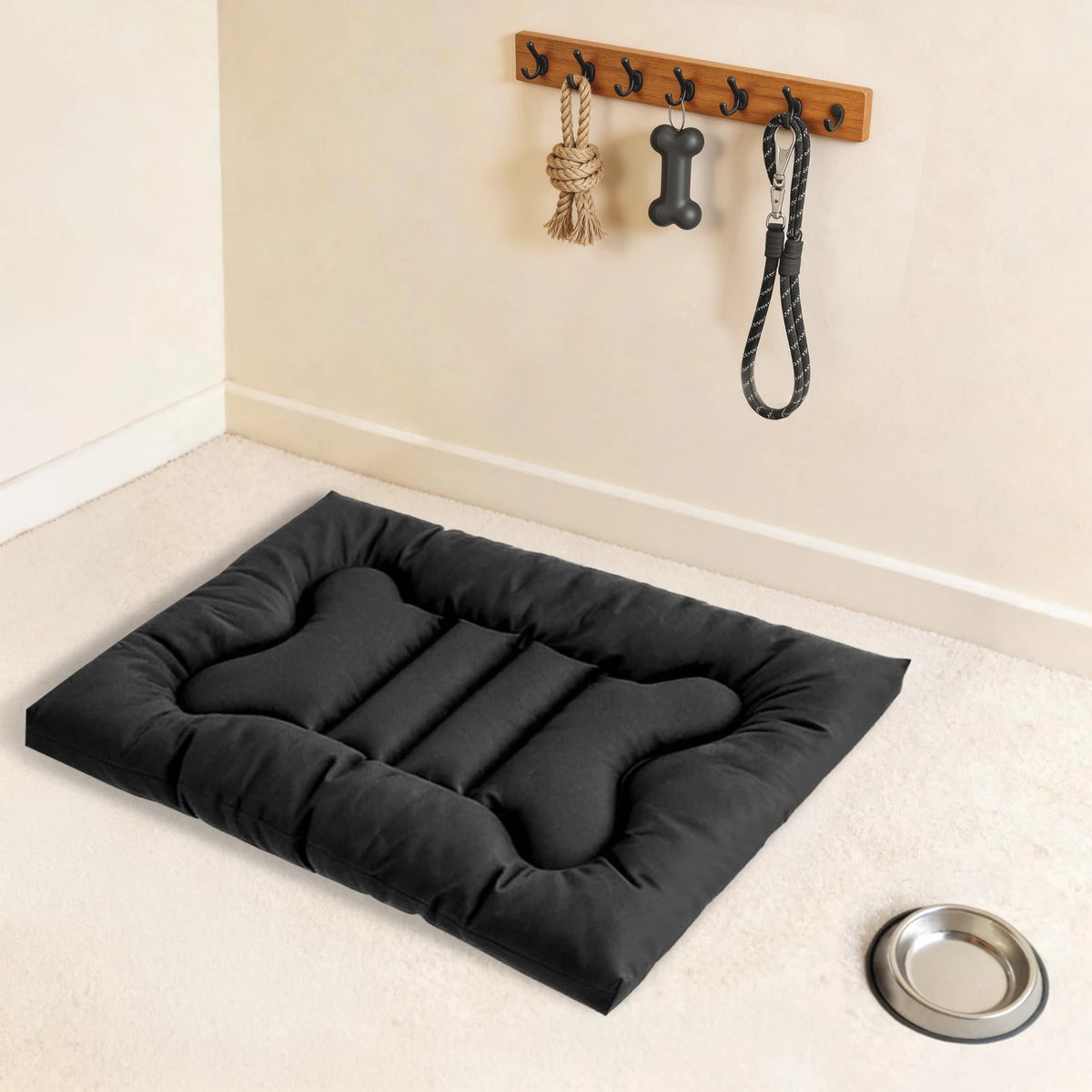Indestructible Chew Proof Dog Bed And Waterproof Kennel Crate Pad
