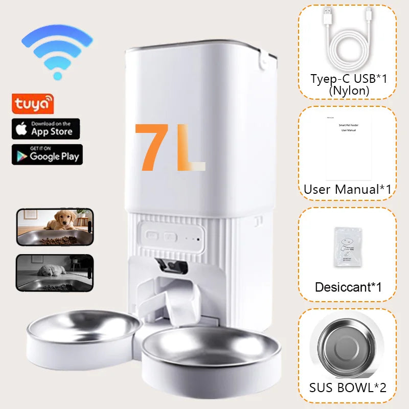 Nityers Smart Pet Feeder With Camera And WiFi App Control