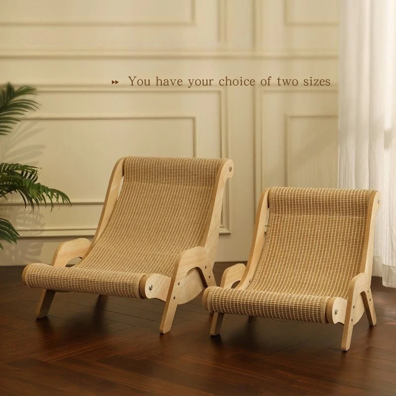 Sisal Cat Scratching Post Lounge Chair Natural Rope Pet Furniture