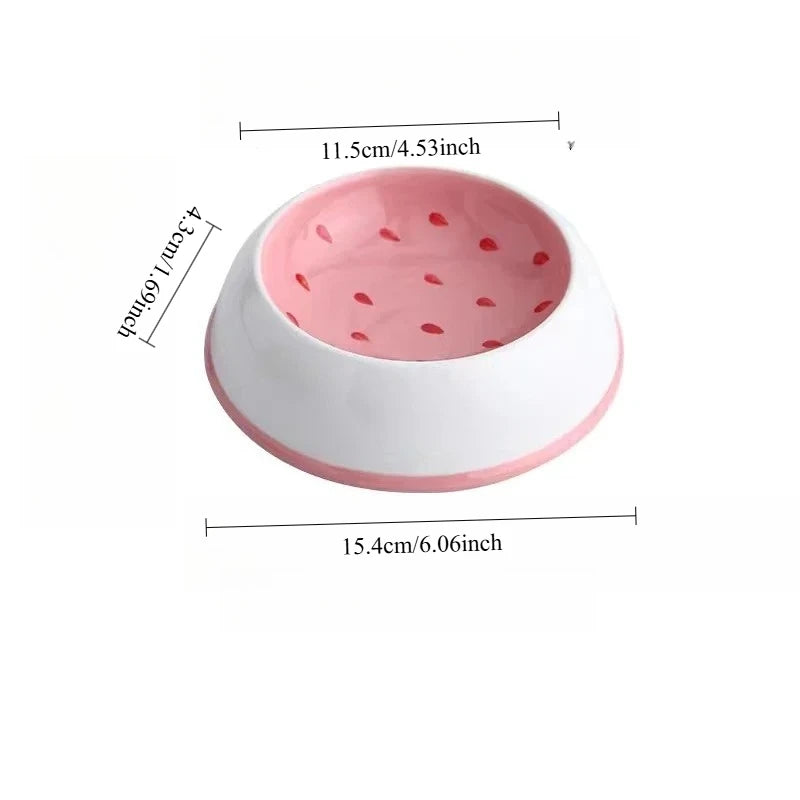 Fruit Shaped Slow Feeder Pet Bowl for Cats and Dogs