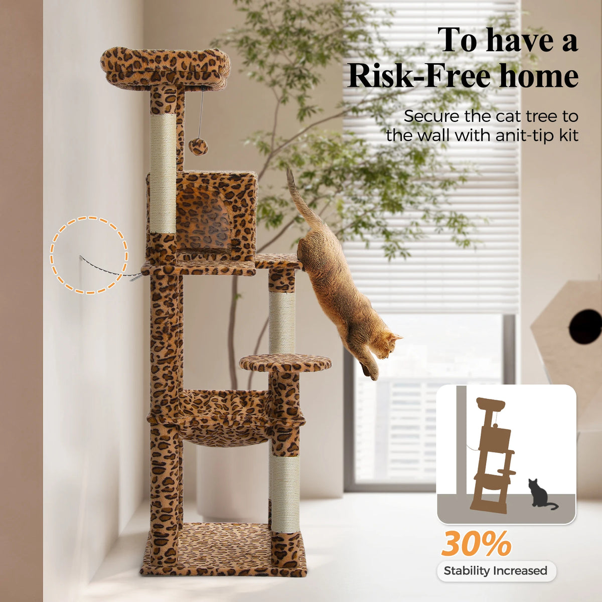PAWZ Road Multi Tier Cat Tower With Sisal Scratching Posts