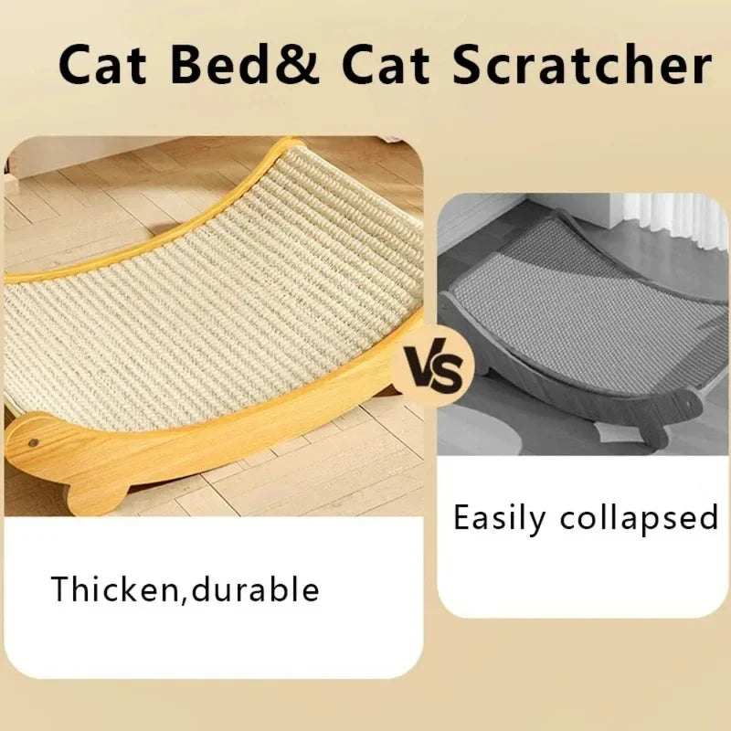 Detachable Wooden Cat Scratching Board And Cat Sleeping Bed