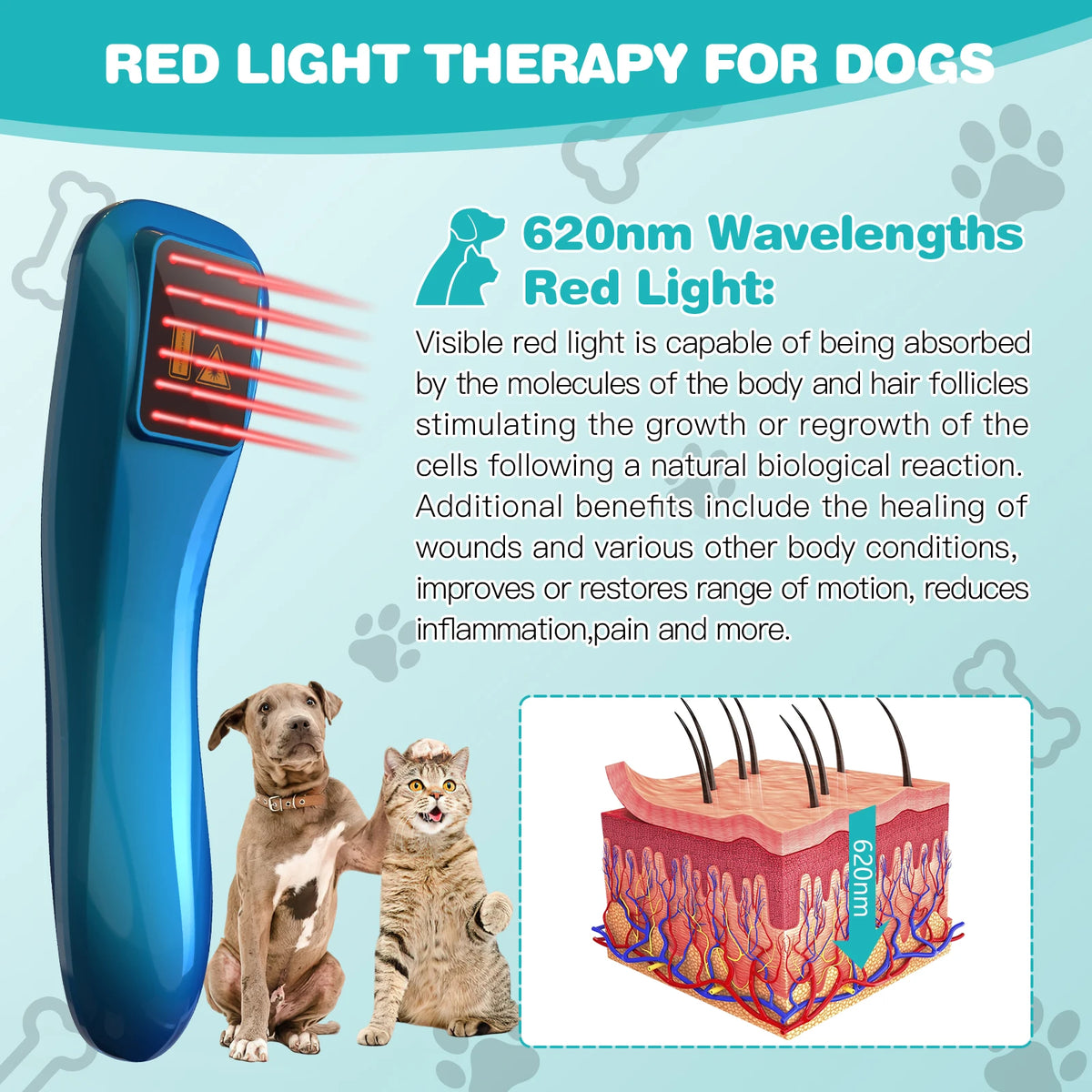 Pet Red Light Therapy Device For Dogs Cats Pain Relief