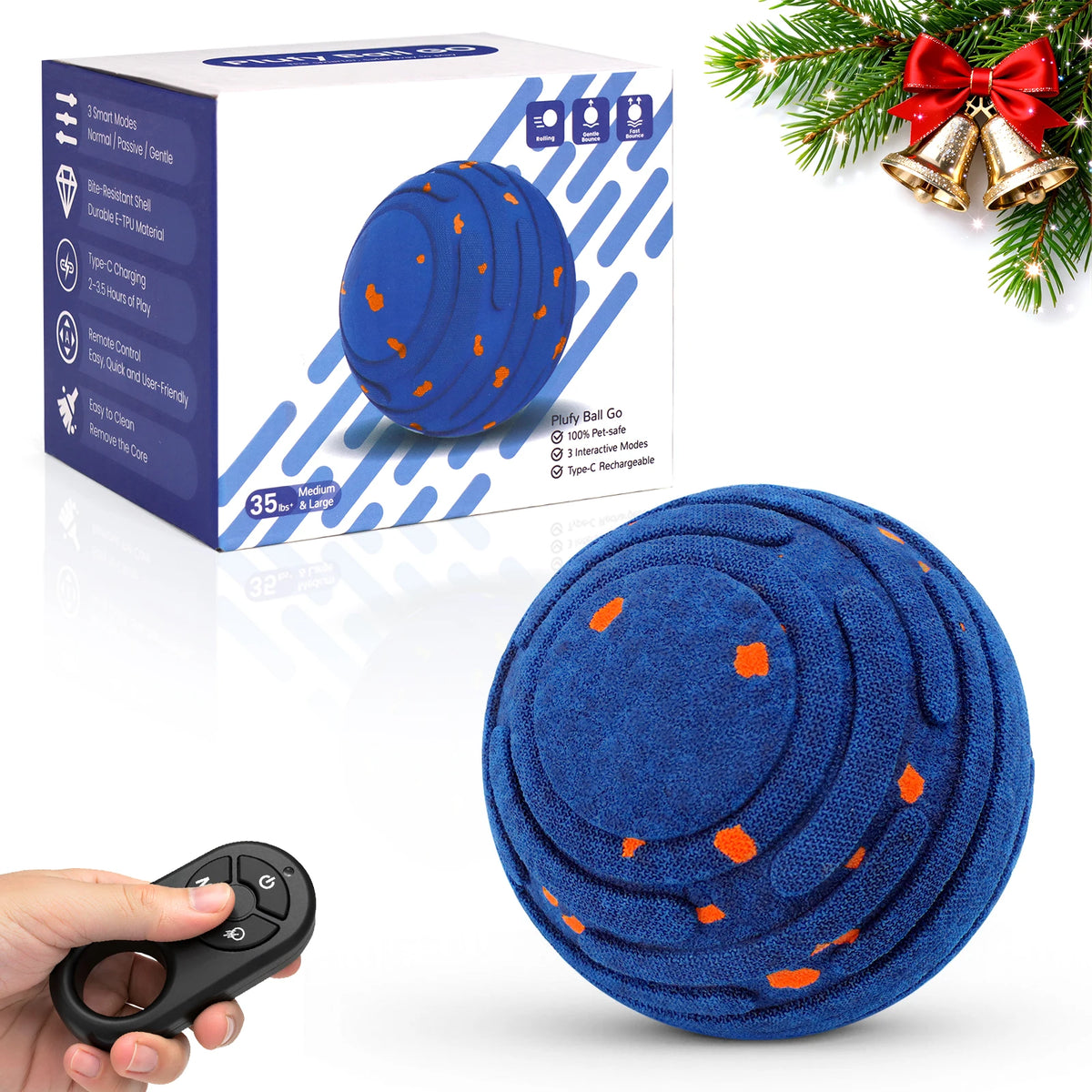 Smart Interactive Dog Toy Indestructible Rechargeable ETPU Automatic Ball