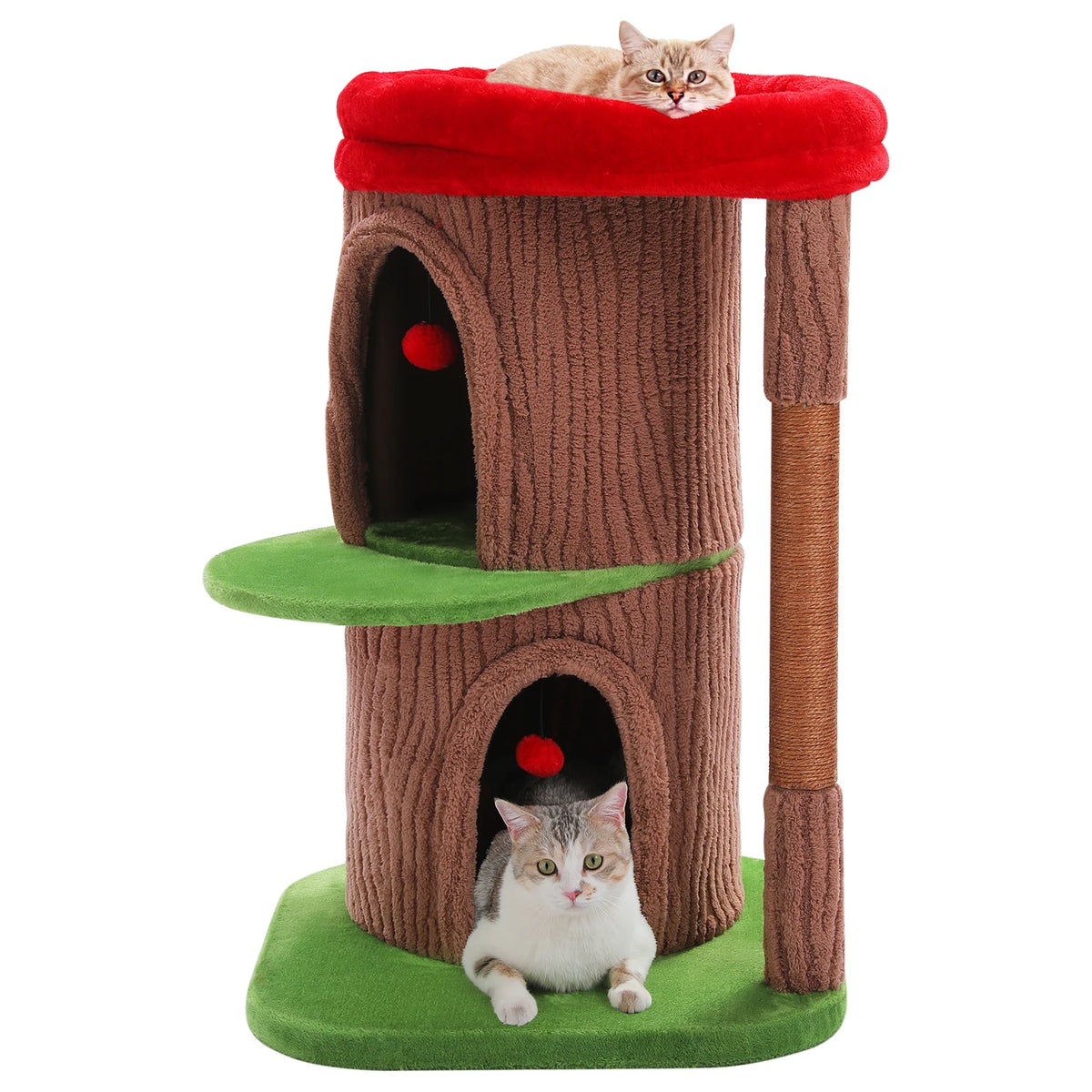 Pequlti Multi Level Cat Tree With Hammock And Sisal Posts