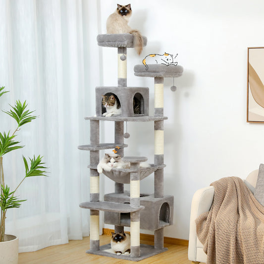 Pawz Road Cat Tree With Sisal Scratching Posts And Hammock