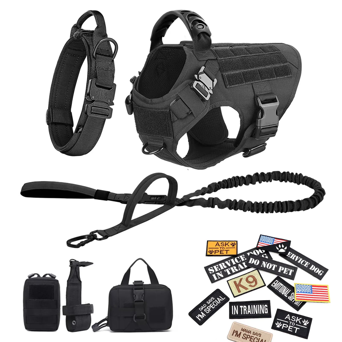 Petavel Tactical Dog Harness Vest With Secure Buckle For Training