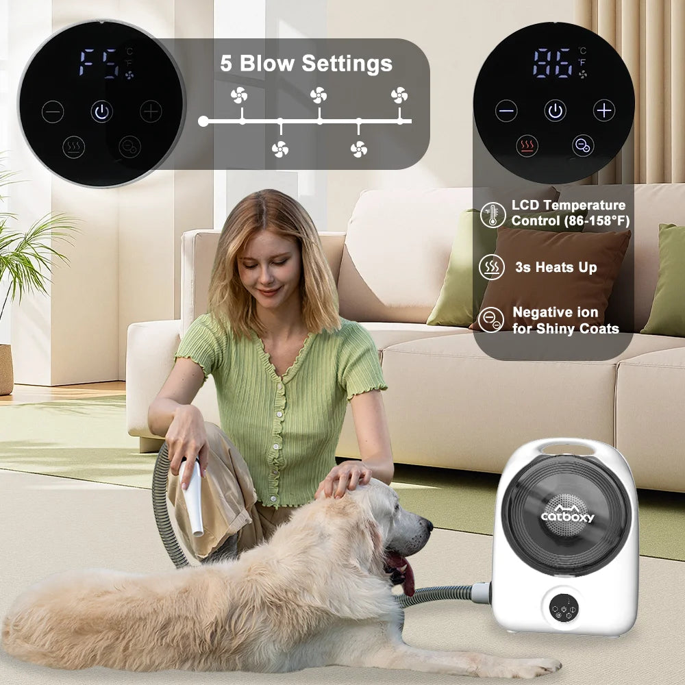 Professional Cat And Dog Grooming Vacuum With Blow And Suction