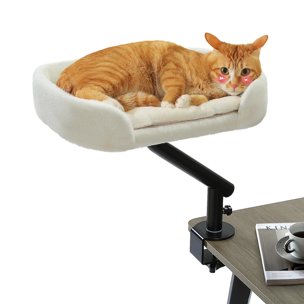 PAWZ Road Rotatable Desk Cat Bed Stand Plush Hammock