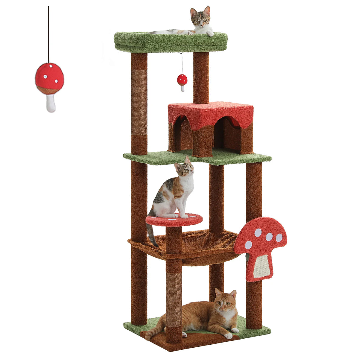Pawz Road Multi Level Cat Tree With Scratcher And Hammock
