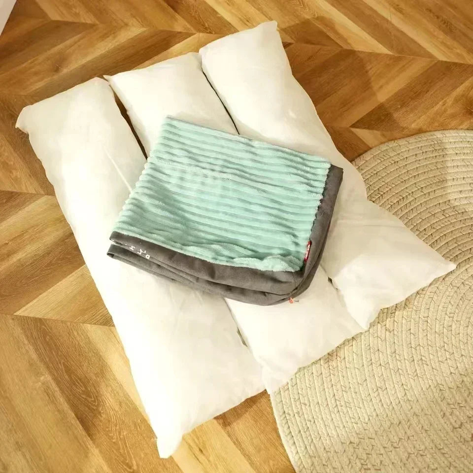 Cozy Corduroy Dog Couch Bed Pad for Large Pets Comfortable