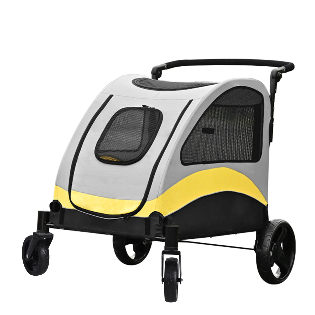 Portable Foldable Dog Stroller Breathable Four Wheel Pet Carrier