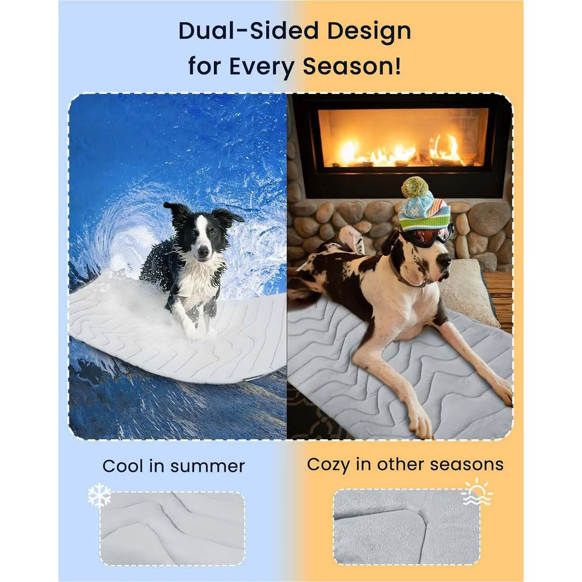 Pet Ice Pad Summer Dog Cat Cool Pad Sleeping Pad Heatstroke Cooling Pad Pet Cooling and Heating Pad