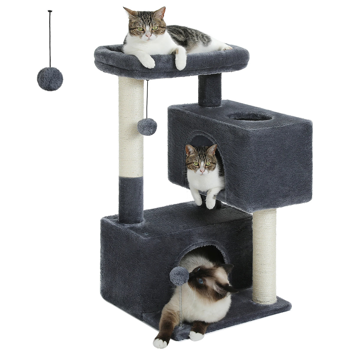 Pawz Road Multi Tier Cat Tree With Sisal Scratching Posts