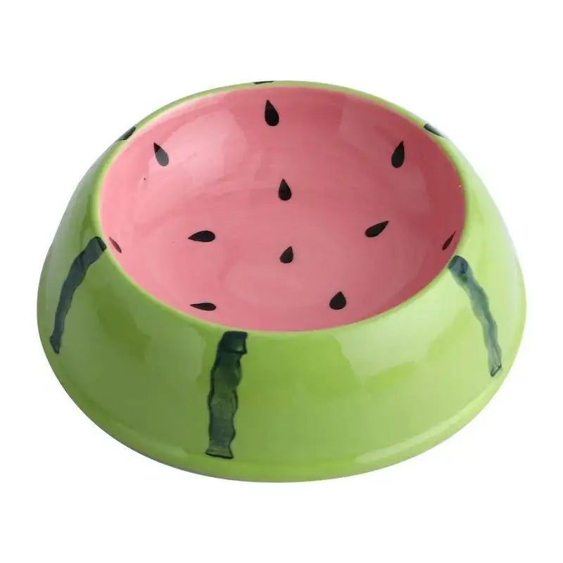 Fruit Shape Glass Slow Feeder Bowl for Cats and Dogs