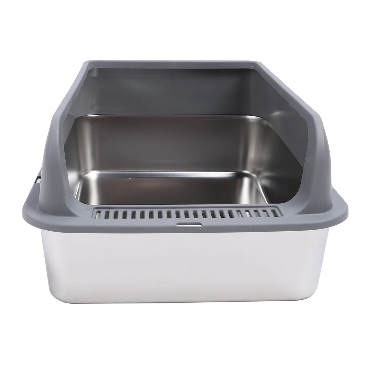 YOSOO Stainless Steel High Sided Top Entry Cat Litter Box