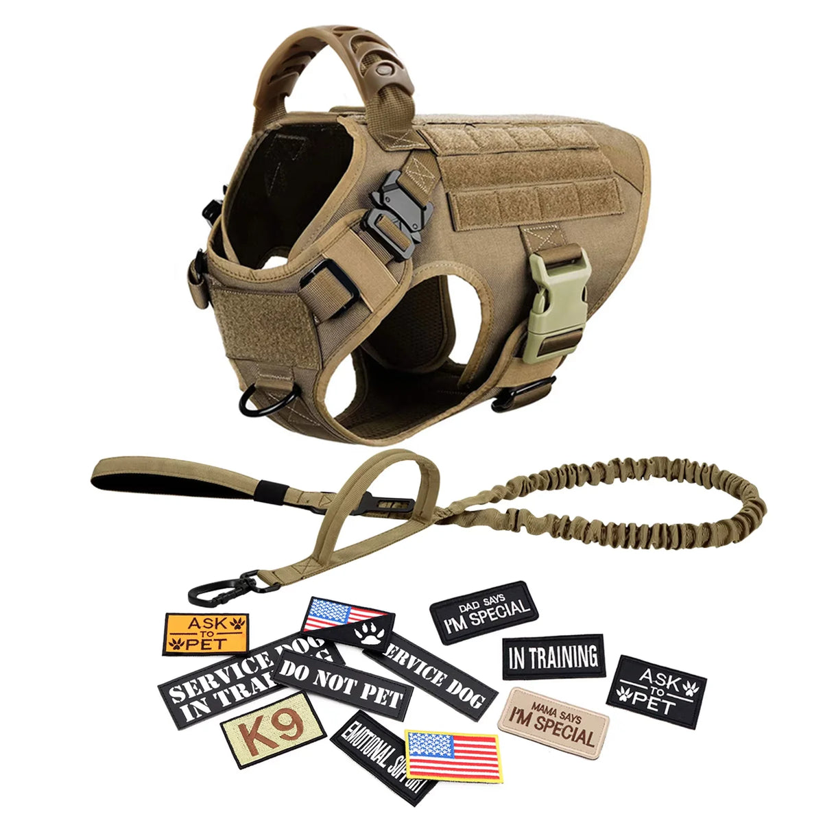 Petavel Tactical Dog Harness Vest With Secure Buckle For Training