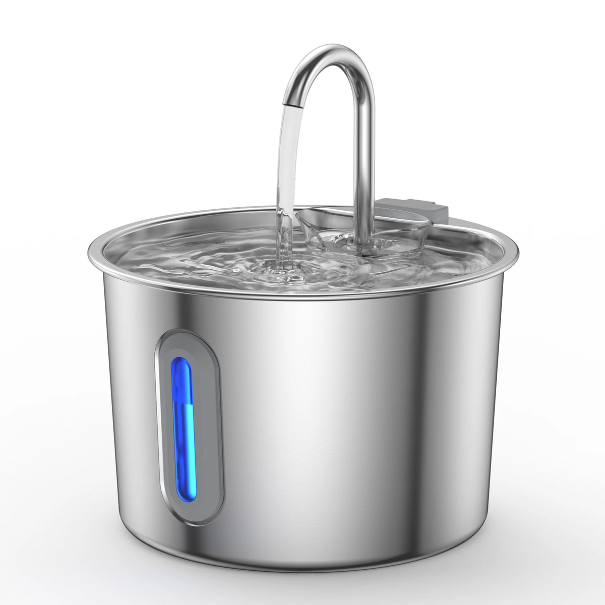 Stainless Steel Pet Water Fountain With Filter And Quiet Pump