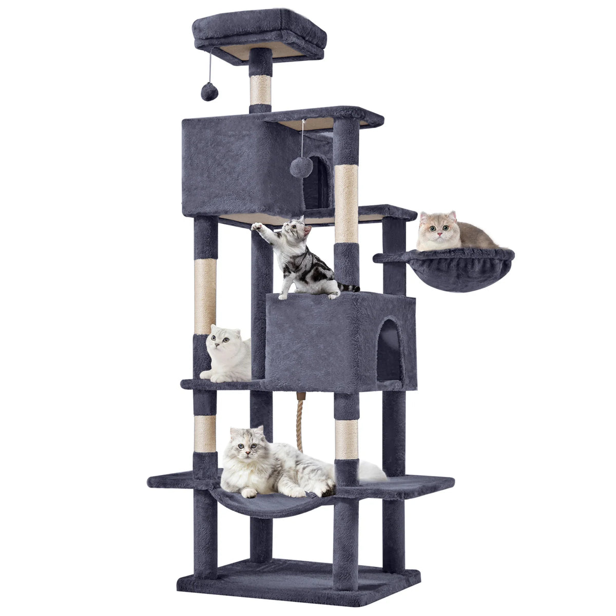 MCQ Multi Tier Cat Climbing Tower With Sisal Scratching Posts
