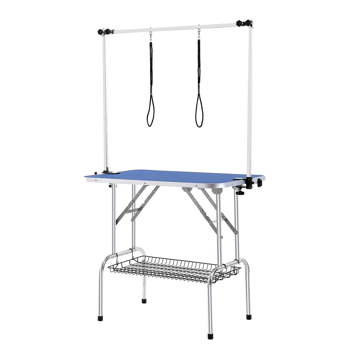 SucceBuy Foldable Pet Grooming Table With Clamp And Safety Loop
