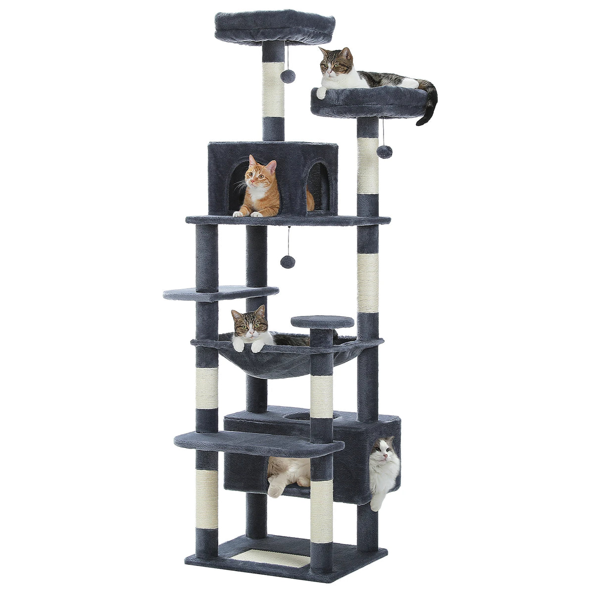 Pawz Road Cat Tree With Sisal Scratching Posts And Hammock